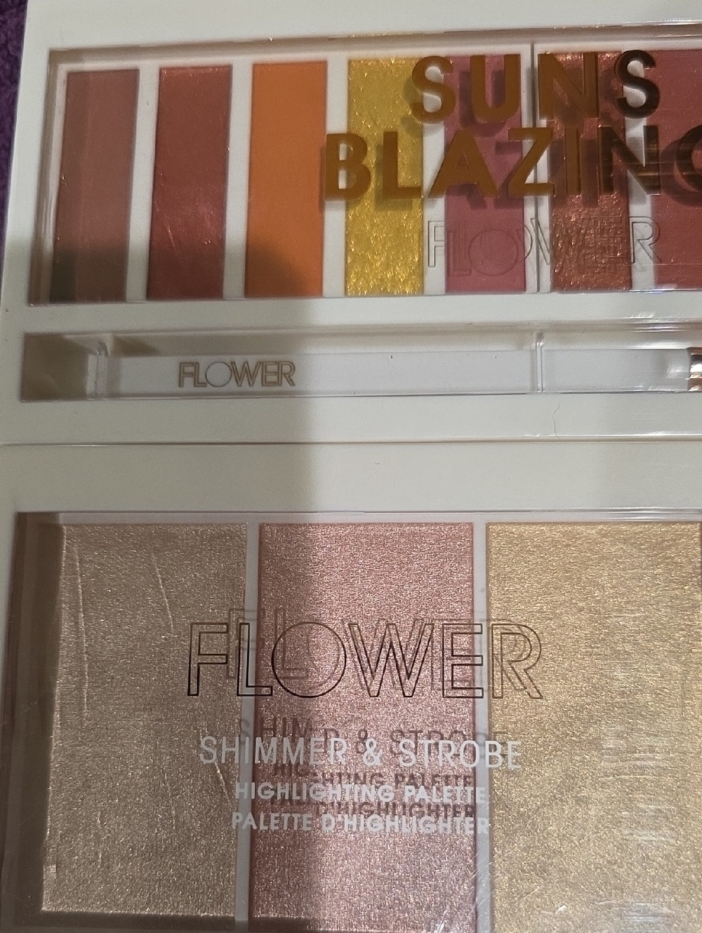 FLOWER Suns Blazing Eyeshadow Palette, Shimmer & Strobe, Petal Pout, 3 Item Bund - Picture 4 of 5